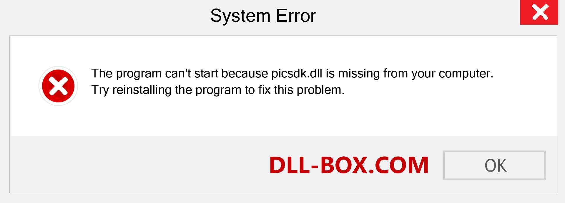  picsdk.dll file is missing?. Download for Windows 7, 8, 10 - Fix  picsdk dll Missing Error on Windows, photos, images