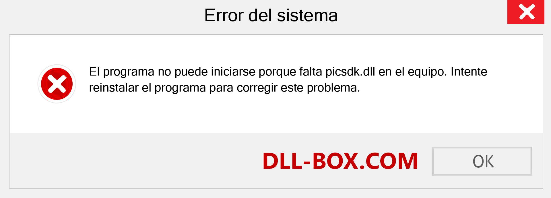 ¿Falta el archivo picsdk.dll ?. Descargar para Windows 7, 8, 10 - Corregir picsdk dll Missing Error en Windows, fotos, imágenes